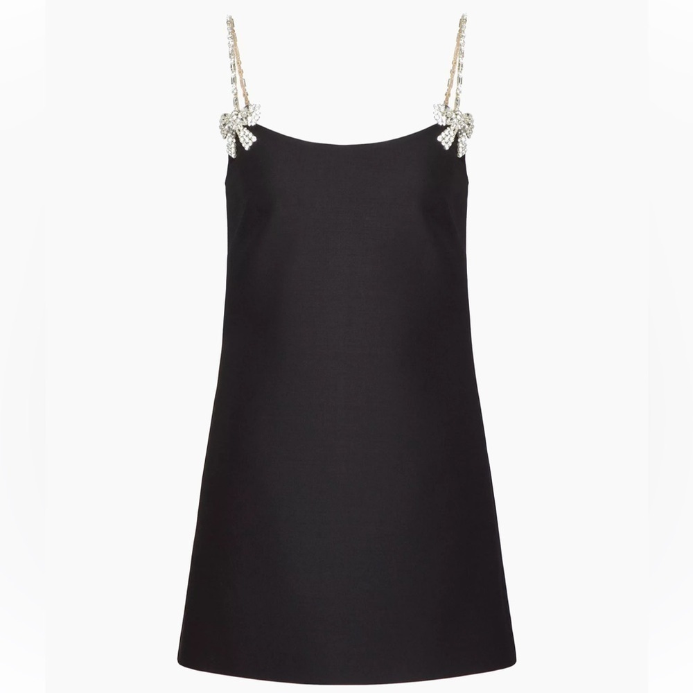 Valentino Garavani Crystal Bow Couture Short Dress IT38